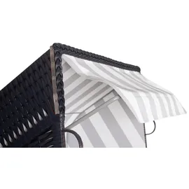 deVries Strandkorb Profi Ostsee Poel PVC Anthrazit Des. 989