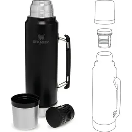 Stanley Classic Legendary Bottle 1.1 QT matte black pebble 1 l