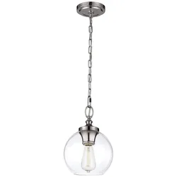 Tabby 1-flammige Mini-Pendelleuchte - Poliertes Nickel - FE-TABBY-P-S