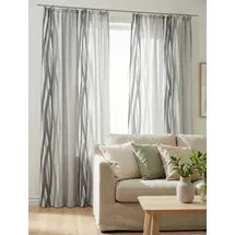Wirth Vorhang WIRTH "Brooklyn" Gr. 1, grau, B:145cm H:150cm, Polyester, Gardinen