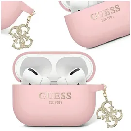 OEM Guess Liquid Silicone Glitter Pink Airpods Pro 2 Hülle