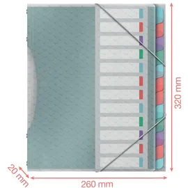 Esselte Ordnungsmappe mit 12 Fächer