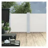 vidaXL Ausziehbare Seitenmarkise 120 x 600 cm Cremeweiß