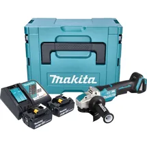 Makita DGA 520 RGJX1 Akku Winkelschleifer 18 V 125 mm X-LOCK Brushless + 2x Akku 6,0 Ah + Ladegerät + Makpac