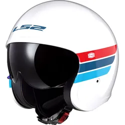 LS2 OF599 Spitfire II Retro, Jethelm - Weiß/Blau/Rot - XS
