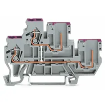 WAGO 870-108 Doppelstock-Basisklemme 5mm Zugfeder Belegung: L Grau