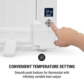 oneConcept Wallander Ölradiator 600W LED-Display Wochentimer weiß