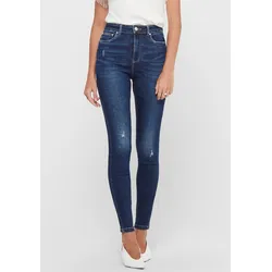 High-waist-Jeans »ONLMILA HW SK ANK BJ374 NOOS«, Gr. 29 - Länge 32, dunkelblau, , 29386767-29 Länge 32