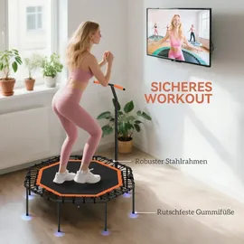sportnow Fitness Trampolin 128 cm Schwarz