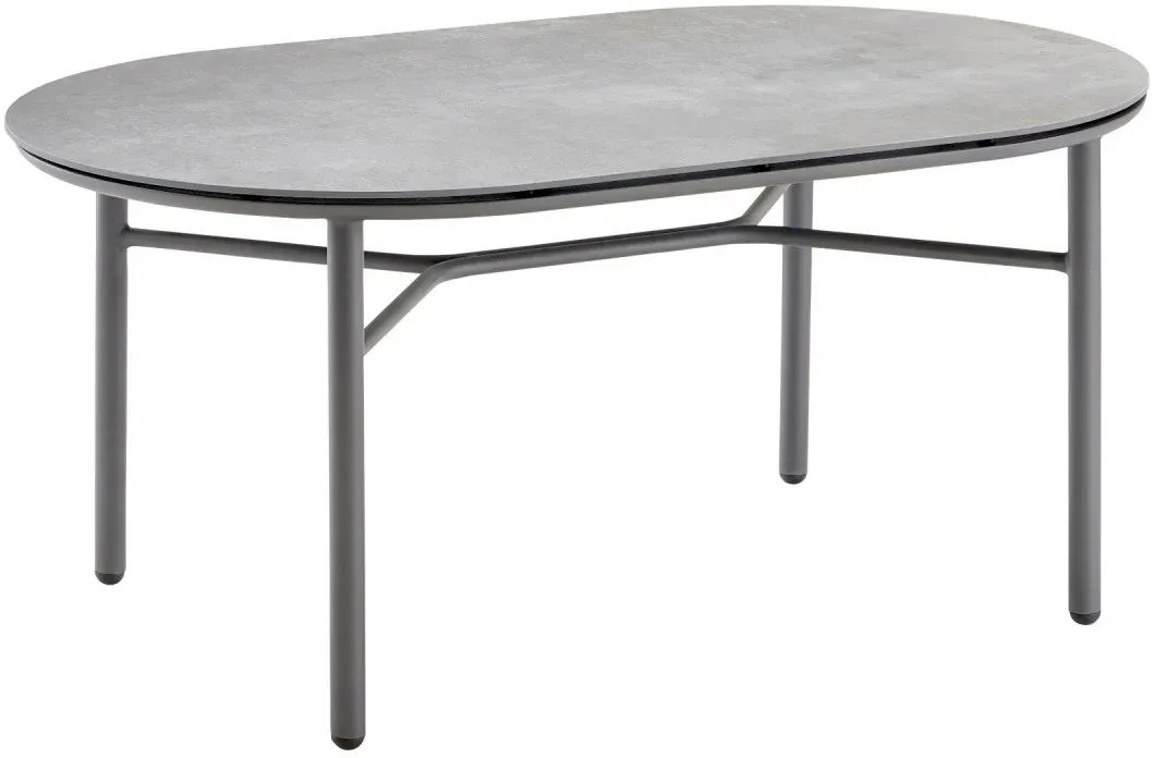 Loop Beistelltisch 100 x 60 cm - 539 - Keramik pebble grey