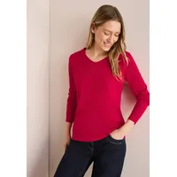 Cecil Strickpullover, mit V-Ausschnitt, rot