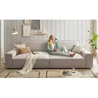 OTTO home Big-Sofa NEU: SHERWOOD XXL, Big-Sofa (316cm), extra tiefe Sitzfläche 95 cm, bequemer Sitzkomfort, Cord u. Leinenoptik, Kedernaht beige