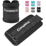 Cosybreeze Gewichtsmanschetten Fuß Gewichte für Beine und Arme Fußgewichte und Fußgelenkgewichte für Fitnessstudio Bewegung Laufen Joggen 8kg 1 Paar Gewichtsmanschetten Hand, Schwarz
