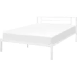 Beliani Metallbett Weiß Metall, 140x200 cm