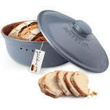 RÖMERTOPF Brotkasten Brottopf Rund Ø 30cm - Keramik Brotkasten, Keramik, (Set), aus Naturton grau