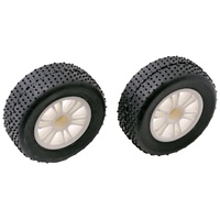 Narrow Spoked Wheels/Tires, white, mounted