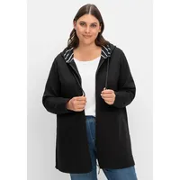 sheego Sweatjacke in schwarz | Gr.: 48/50