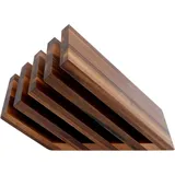 ZAYIKO Magnet-Messerblock magnetischer Messerblock Fächer Nussbaum für bis zu 14 Messer