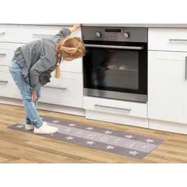 Primaflor Kitchen Star Küchenläufer 45 x 145 cm grau