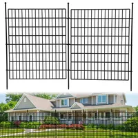 Gartenzaun Steckzaun 15 Panels, (81cm H x 74cm B), Rostfrei Metall Gitterzaun Set - Mobiler Zaun für Hunde, Teich, Pool und Beet | Teichzaun Einfache Montage ohne Graben - C