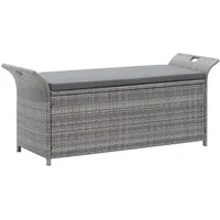 vidaXL Sitzbank 138 x 0 x 0 cm Grau