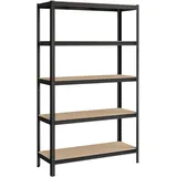 Songmics Schwerlastregal Stahl 60 x 120 x 200 cm schwarz