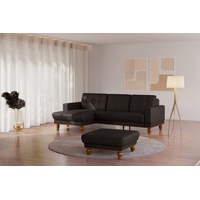 sit&more Ecksofa »Orient 5 V L-Form«, mit Strass-Stein, wahlweise mit Bettfunktion und Bettkasten, braun