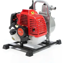 XPOtool Benzin Wasserpumpe 1,47 kW 15.000l/h 35m Förderhöhe, 38 mm Anschluss (1,5"), Gartenpumpe Motorpumpe mit 2-Takt-Motor