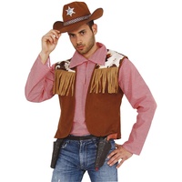 Mortino Cowboy Wilder Westen Kostüm Set 2-tlg. Herren Weste mit Hemd Karneval Fasching 4XL
