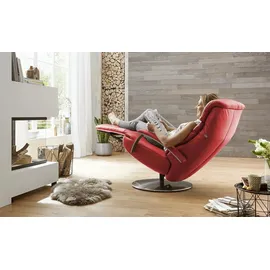 Hukla Relaxsessel Florian Leder 73 x 109 x 91 cm Rot mit Relax-Funktion