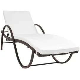 furnicato Sonnenliege 193 x 65 x 56 cm Braun