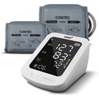 pulox BP-100 Oberarm-Blutdruckmessgerät inkl. 2 Manschetten - Vollautomatische Messung mit Speicherfunktion für 199 Messwerte