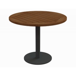 Klapptisch Bistro anthrazit rund - 70 cm rund Teak natur