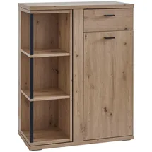 Cantus 79,9 x 102,6 x 40,2 cm schwarz / Eiche Artisan, 2 Fächer, 1 Schublade