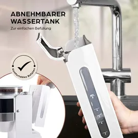 DS PRODUKTE Kaffeemaschine mit digitalem Touch-Display 800W weiß mit Mahlwerk + Isolierkanne