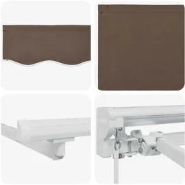 vidaXL Einziehbare Markise 3,5 x 2 m taupe