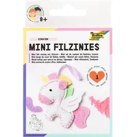 Folia Mini Filzinies Anhänger Einhorn 15 teiliges Filz Nähset