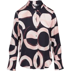 s.Oliver Satinierte Longbluse mit Falten-Details Blau 46