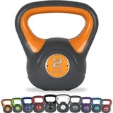 MSPORTS Kettlebell 2 – 20 kg inkl. Übungsposter Kugelhantel (2 Kg - Gelb)