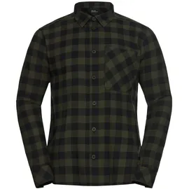 Jack Wolfskin Flanellhemd kariert Obsidian Moss M