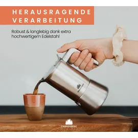 Groenenberg Espressokocher 0,2 l 4 Tassen Schwarz/Silber