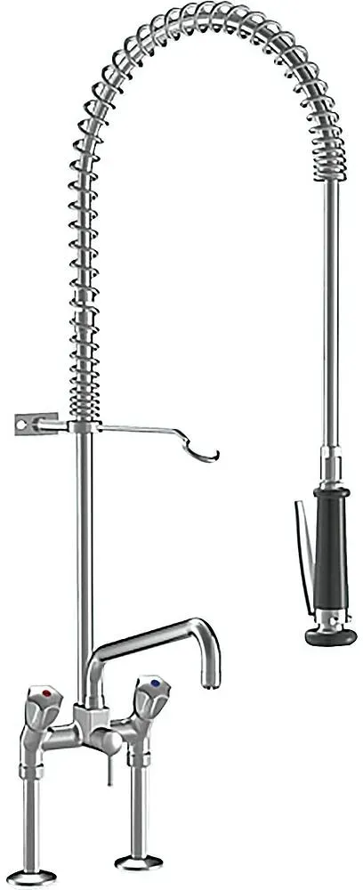 Gastro Profiküche Stand-Spültisch-Zweigriffmischer (Ausführung: Zweigriff-Spültischmischer KWC Gastro Profiküche chrom)