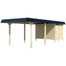 SKANHOLZ Carport Wendland 3,62 x 8,70 m unbehandelt mit Abstellraum