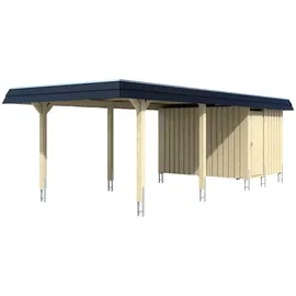 SKANHOLZ Carport Wendland 3,62 x 8,70 m unbehandelt mit Abstellraum