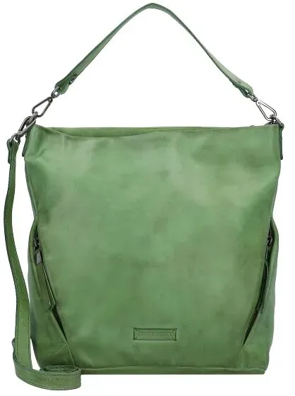 Jack Kinsky Nelson 5 Schultertasche Leder 35 cm  grün