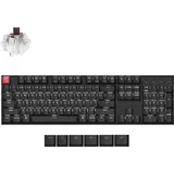 Keychron K10 Version 2 Kabellose Mechanische Tastatur, Weiß LED, QWERTY US, Layout - Keychron Super Brown Switch K10X-A3 - Schwarz