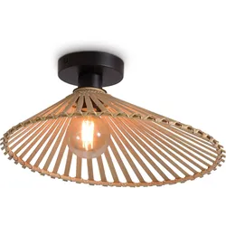 GOOD & MOJO Deckenleuchte "Bromo", beige (natur), Ø 40cm H: 13cm, Lampen, Deckenlampe Deckenleuchte