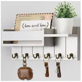 Wandmontierter Schlüsselhalter Aus Holz, Mit Ablage Und Postfach, Für Wohnzimmer Und Eingangsbereich, Modernes Design
