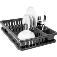 Hausfelder Abtropfgestell Geschirr aus Kunststoff BPA-frei, (SpaceBlack)