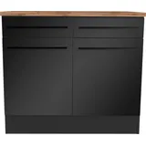 yourkitchen Unterschrank 100 JAZZ 100 x 0 x 0 cm Schwarz